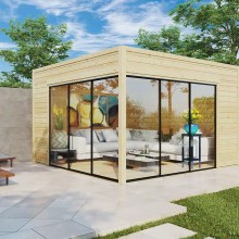 Modernes Gartenhaus “Olivia ALU” 4x4m Modernes Gartenhaus “Olivia ALU” 4x4m