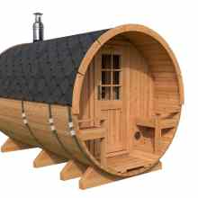 Fasssauna „Standard“ mit Terrasse 3x2m Fasssauna „Standard“ mit Terrasse 3x2m