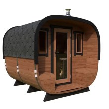 Kleine Moderne Fasssauna 2×2.5m Kleine Moderne Fasssauna 2×2.5m