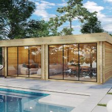 Großes modernes Gartenhaus “Roberta” 7x4m Großes modernes Gartenhaus “Roberta” 7x4m