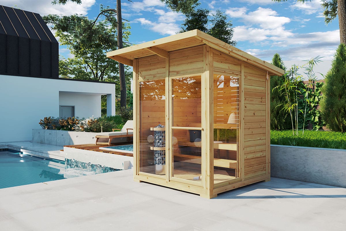 Kleine Außensauna “Nova” 2x2m Kleine Außensauna “Nova” 2x2m