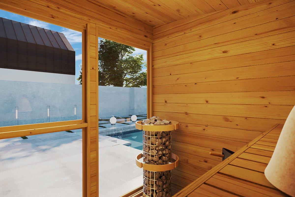 Kleine Außensauna “Nova” 2x2m – Bild 2