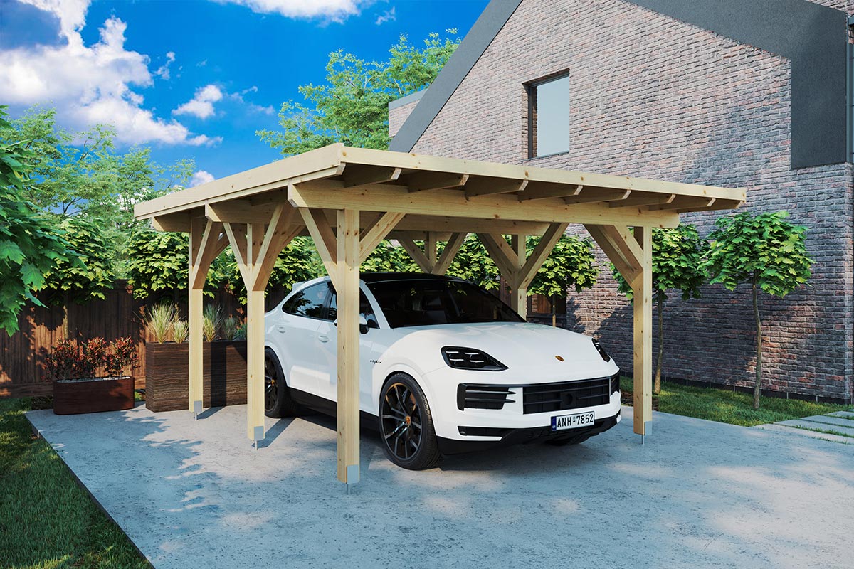 Holz-Carport “Dora” 4x5m – Bild 2