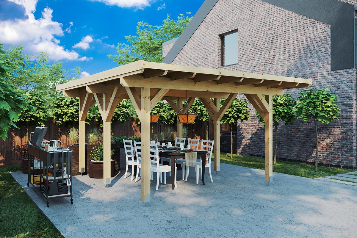 Pultdach-Pavillon “Dora” 4x5m Pultdach-Pavillon “Dora” 4x5m