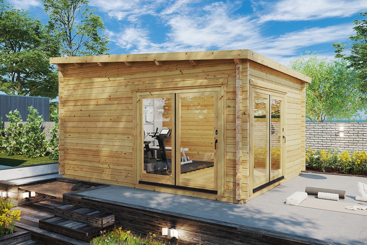 Gartenhaus-Fitnessraum “Roland 2” 5x4m Gartenhaus-Fitnessraum “Roland 2” 5x4m