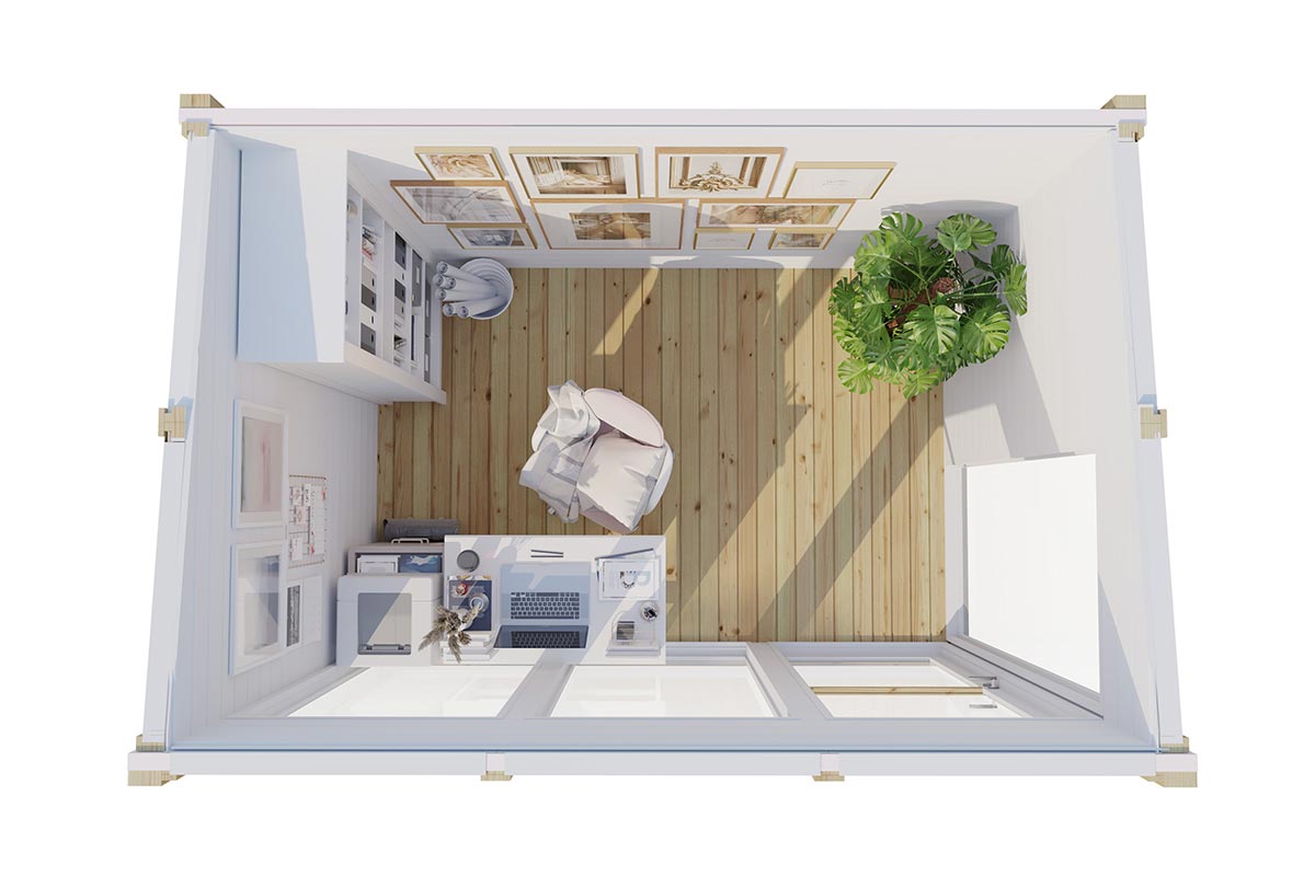 Kleines Gartenbüro “Avalon” 3x2m – Bild 2