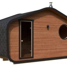 Große Gartensauna mit Vorraum “Everest” 5x3m Große Gartensauna mit Vorraum “Everest” 5x3m