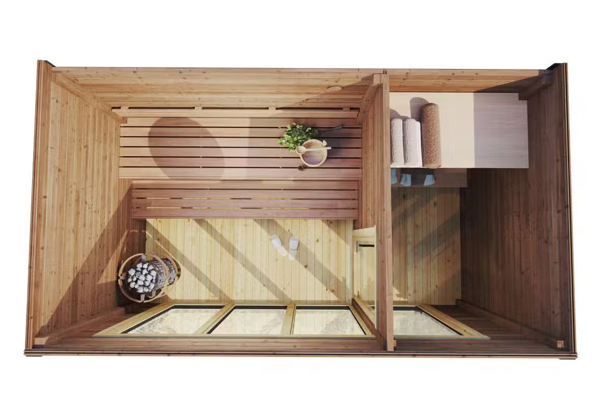 Moderne Gartensauna „Aurland” | 4 x 2 m – Bild 2