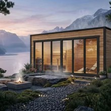 Große moderne Gartensauna „Lyngen” Große moderne Gartensauna „Lyngen”