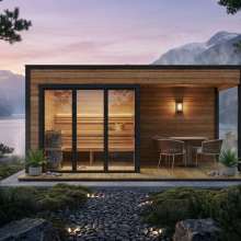 Moderne Gartensauna „Nord” 5 x 2 m Moderne Gartensauna „Nord” 5 x 2 m