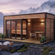 Moderne Gartensauna „Geira” 5 x 2 m Moderne Gartensauna „Geira” 5 x 2 m