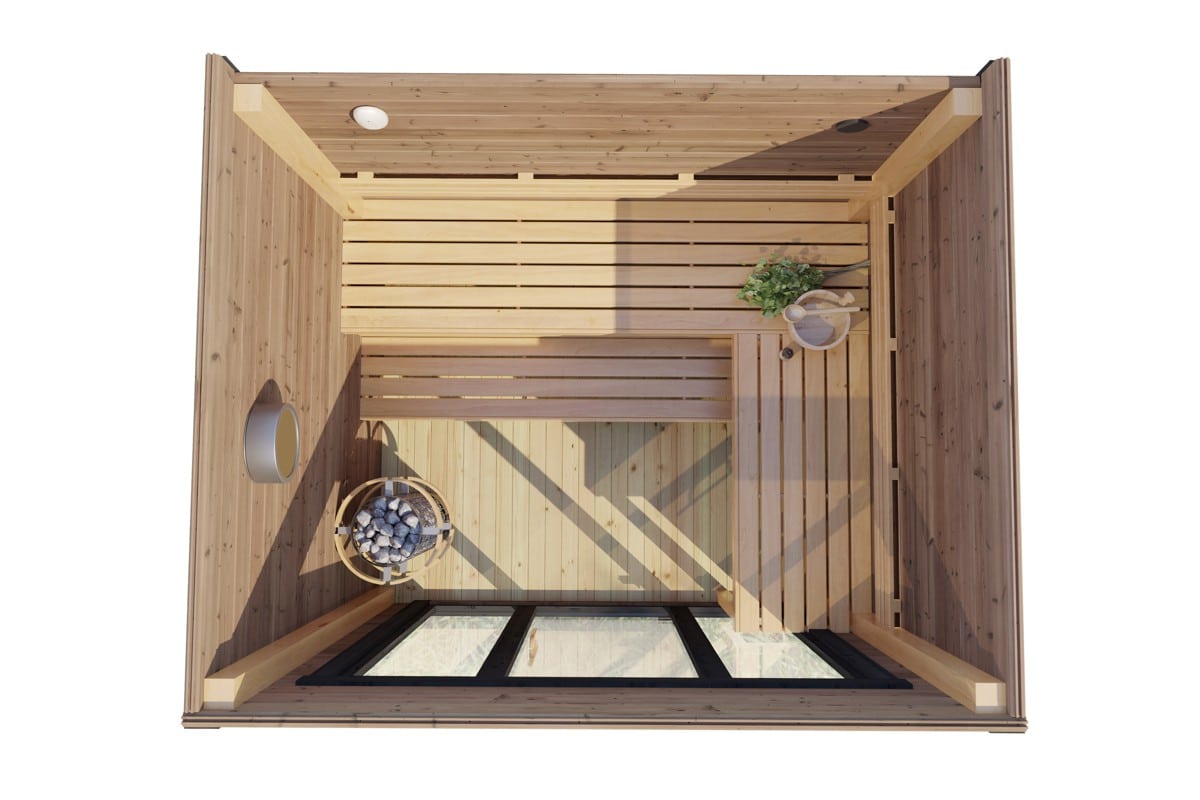 Kleine moderne Gartensauna „Sogne” | 3 x 2 m – Bild 2