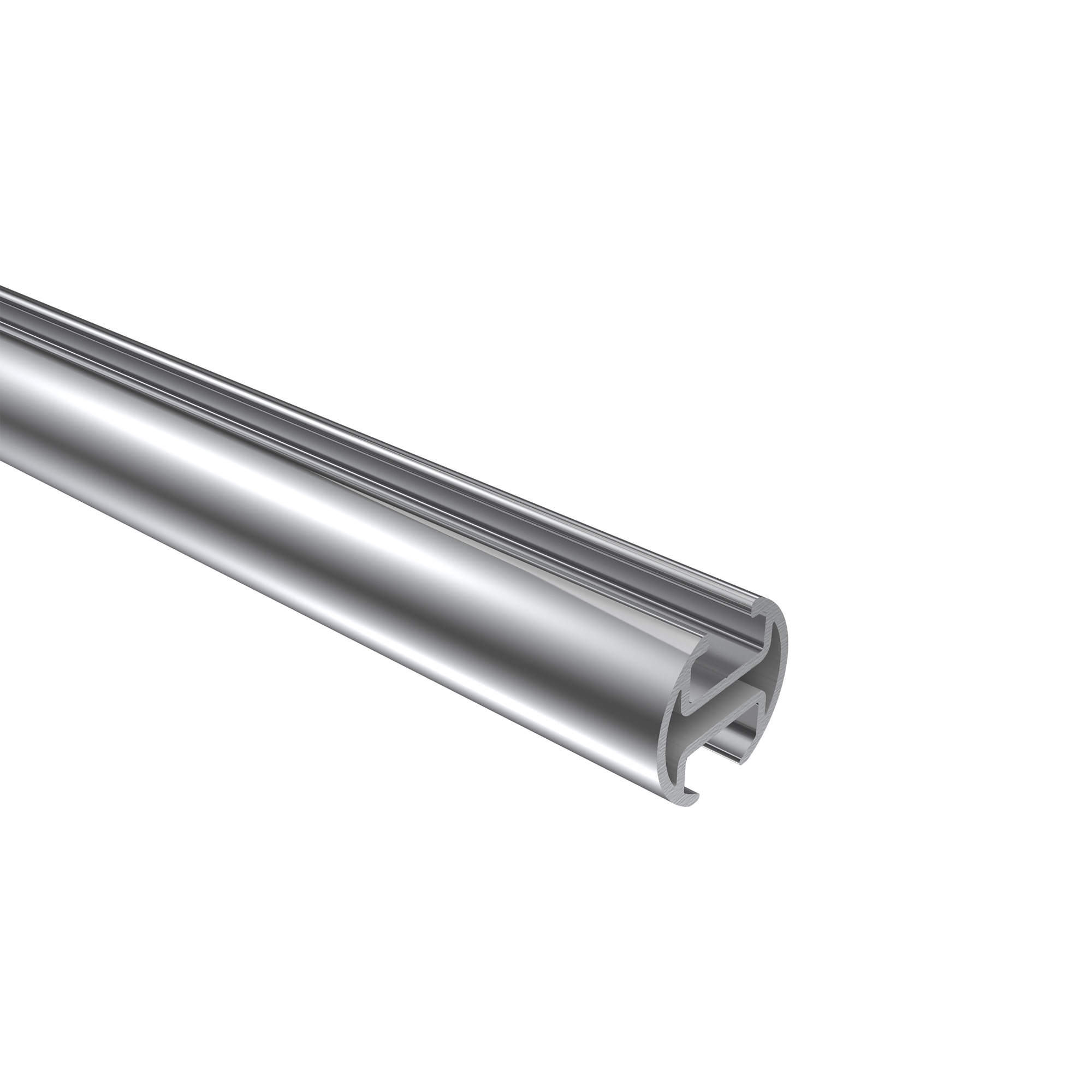 Innenlauf-Gardinenstange Chrom, Aluminium / Metall 20 mm Ø Siteno Elanto – Bild 4