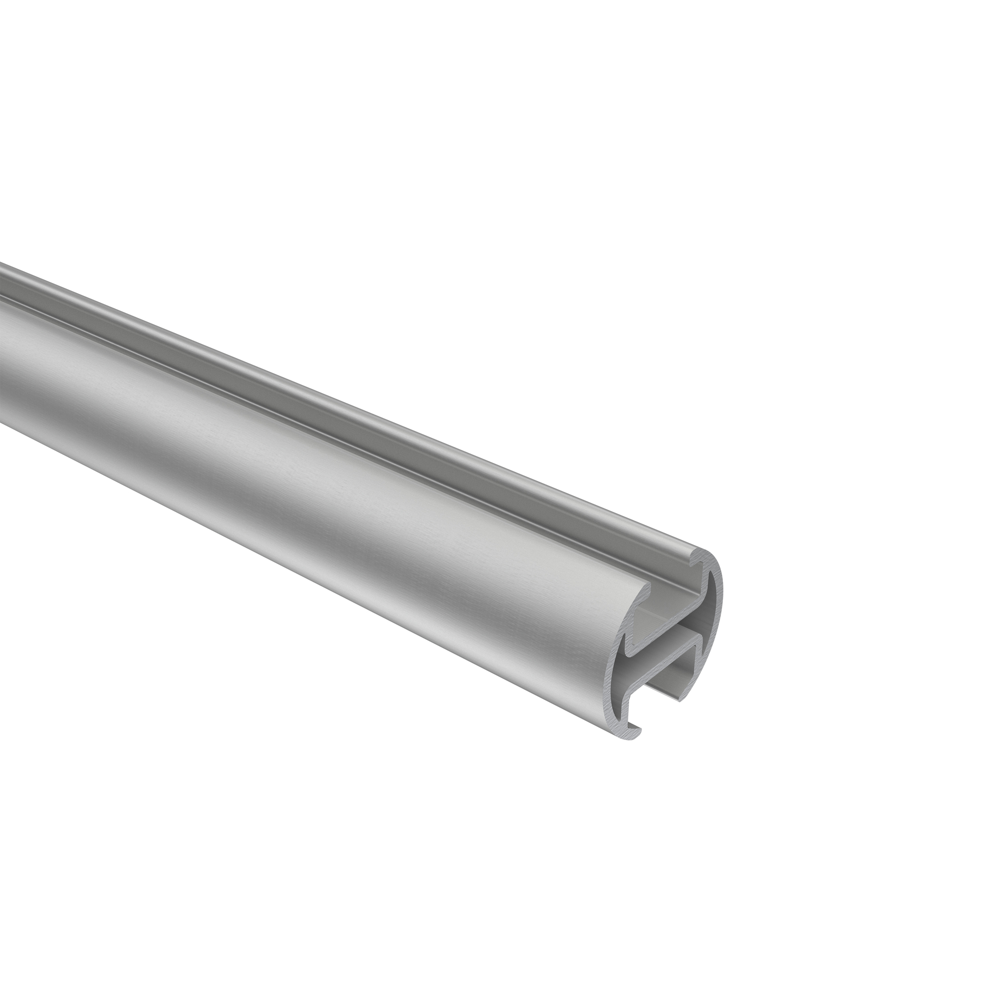 Innenlauf-Gardinenstange Silbergrau / Schwarz, Aluminium / Metall 20 mm Ø Platon Savio – Bild 4