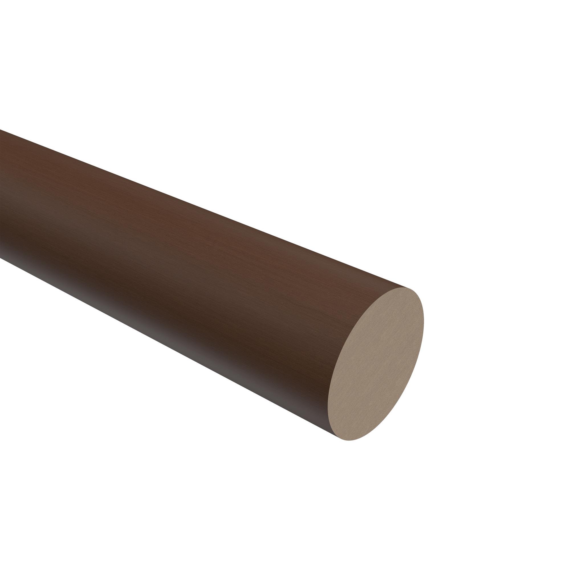 Gardinenstange / Stilgarnitur Nussbaum / Messing-farbig 28 mm Ø, Classic - Rondo – Bild 4