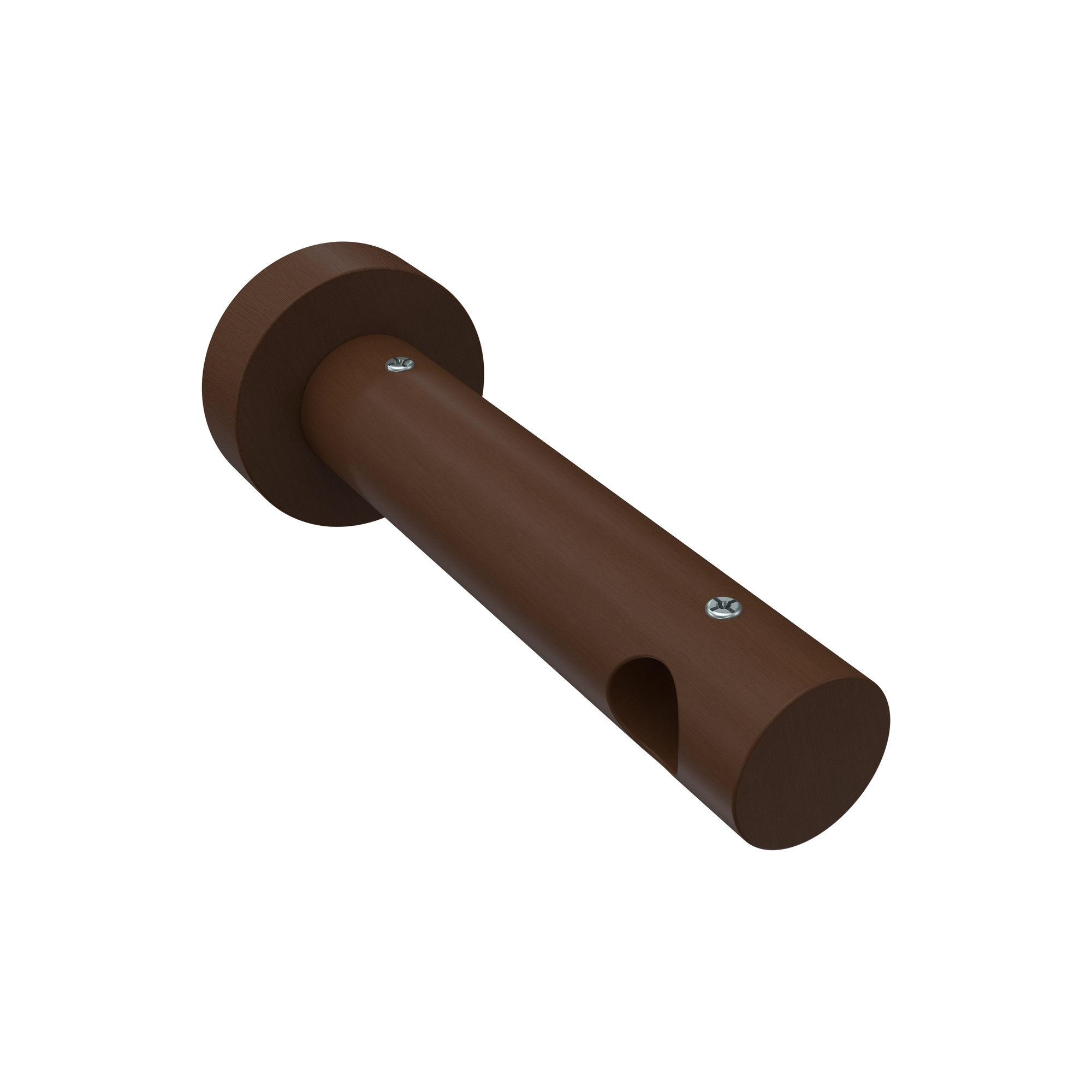 Vorhangstange 16 mm Ø Metall / Holz in Schwarz / Nussbaum lackiert Adrian Doman – Bild 5