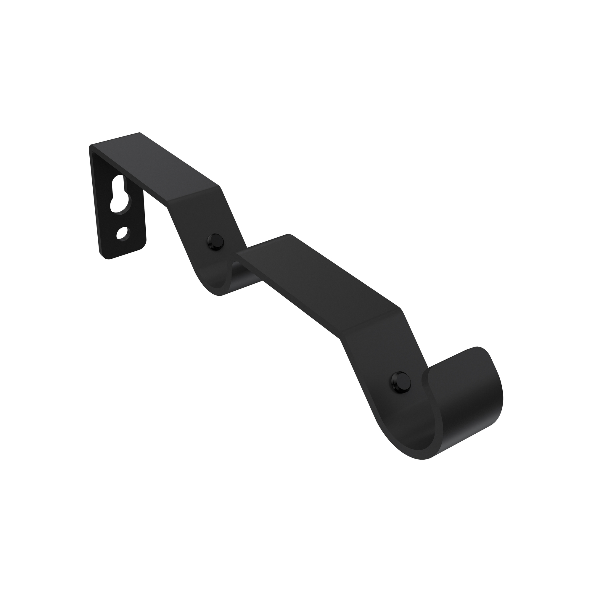 Vorhangstange Silbergrau / Schwarz, Metall 16 mm Ø Olymp Alessia, 2-läufig – Bild 5