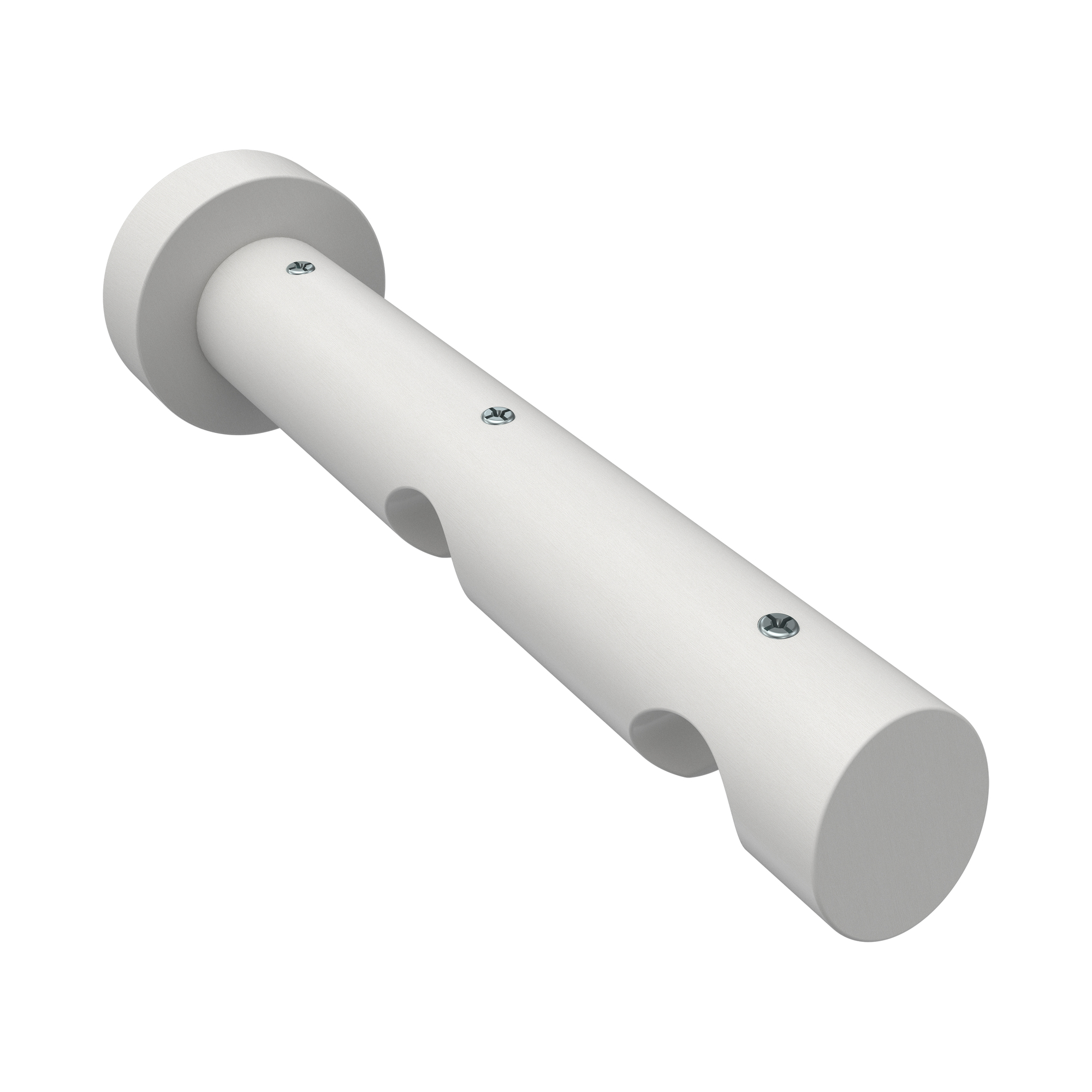 Innenlauf-Gardinenstange Chrom / Weiß 20 mm Ø doppelläufig Talent Etta Aluminium / Holz – Bild 5