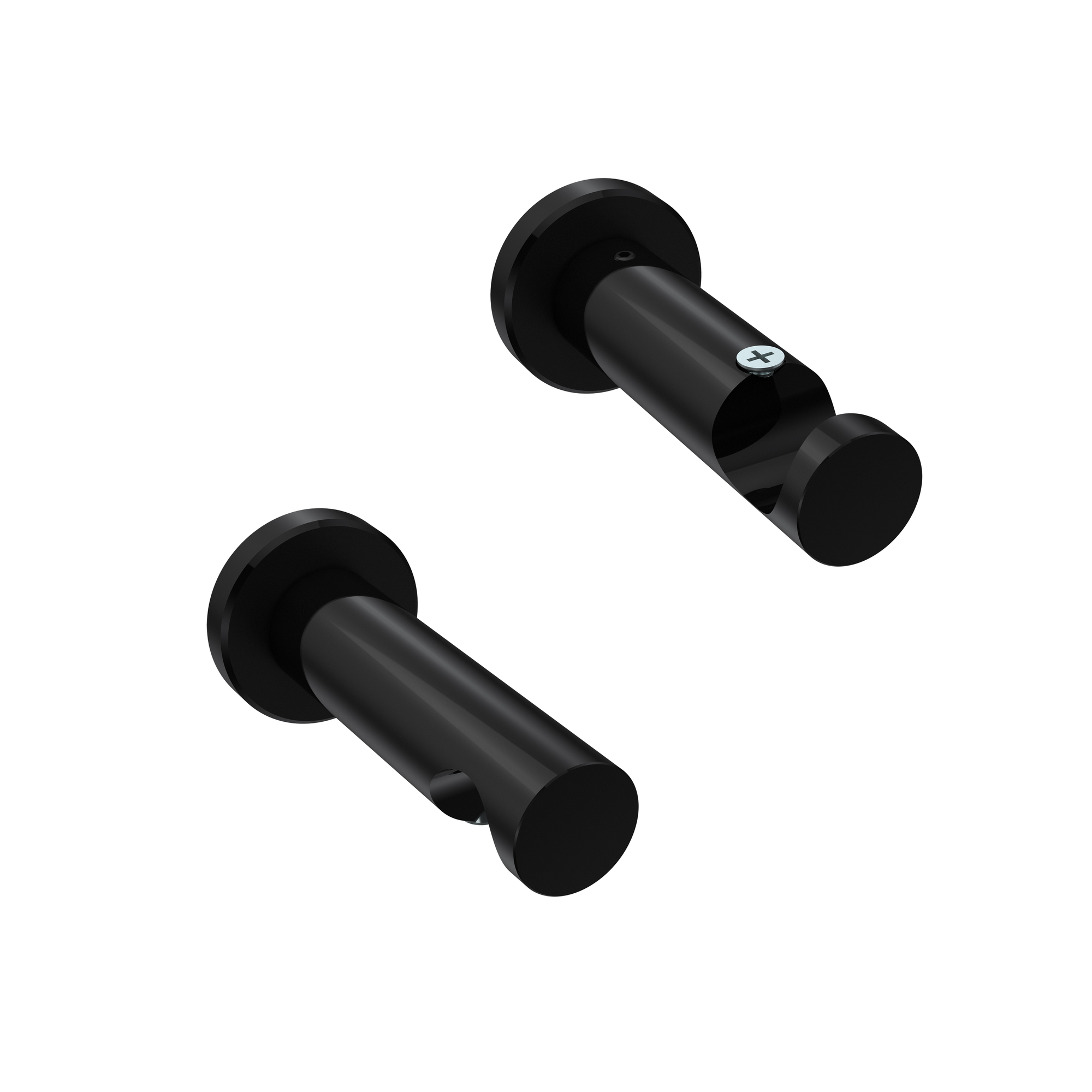 Innenlauf-Vorhangstangen Edelstahl-Optik / Schwarz, Aluminium / Metall 20 mm Ø Platon Savio – Bild 5