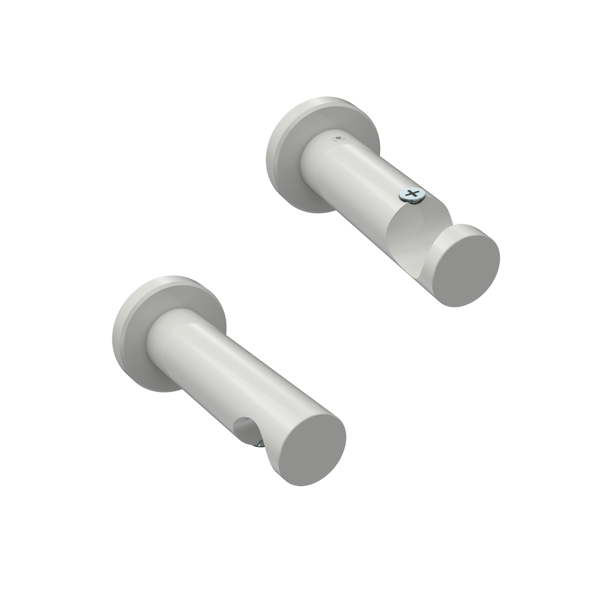 Innenlauf-Vorhangstangen Chrom / Weiß, Aluminium / Metall 20 mm Ø Platon Bento – Bild 5