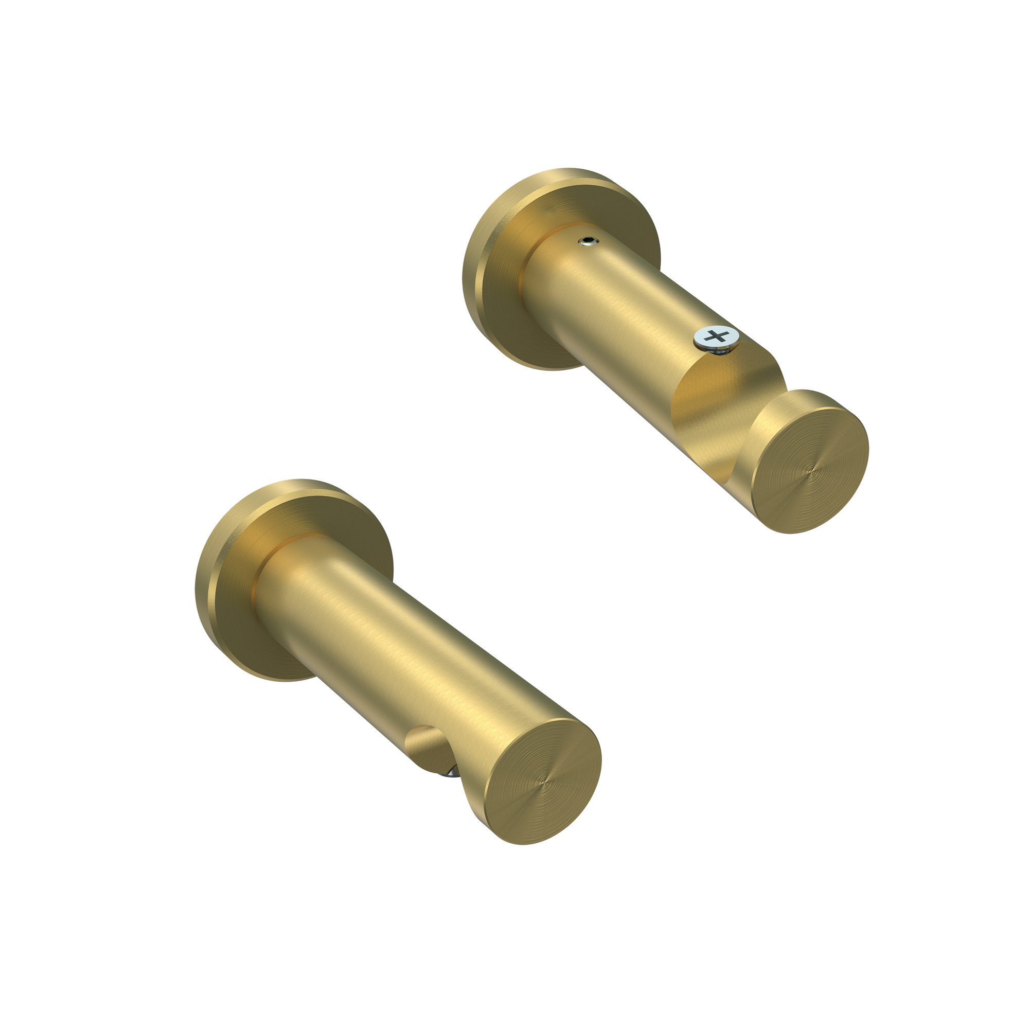 Innenlauf-Gardinenstange Silbergrau / Messing-Optik, Aluminium / Metall 20 mm Ø Platon Luino – Bild 5