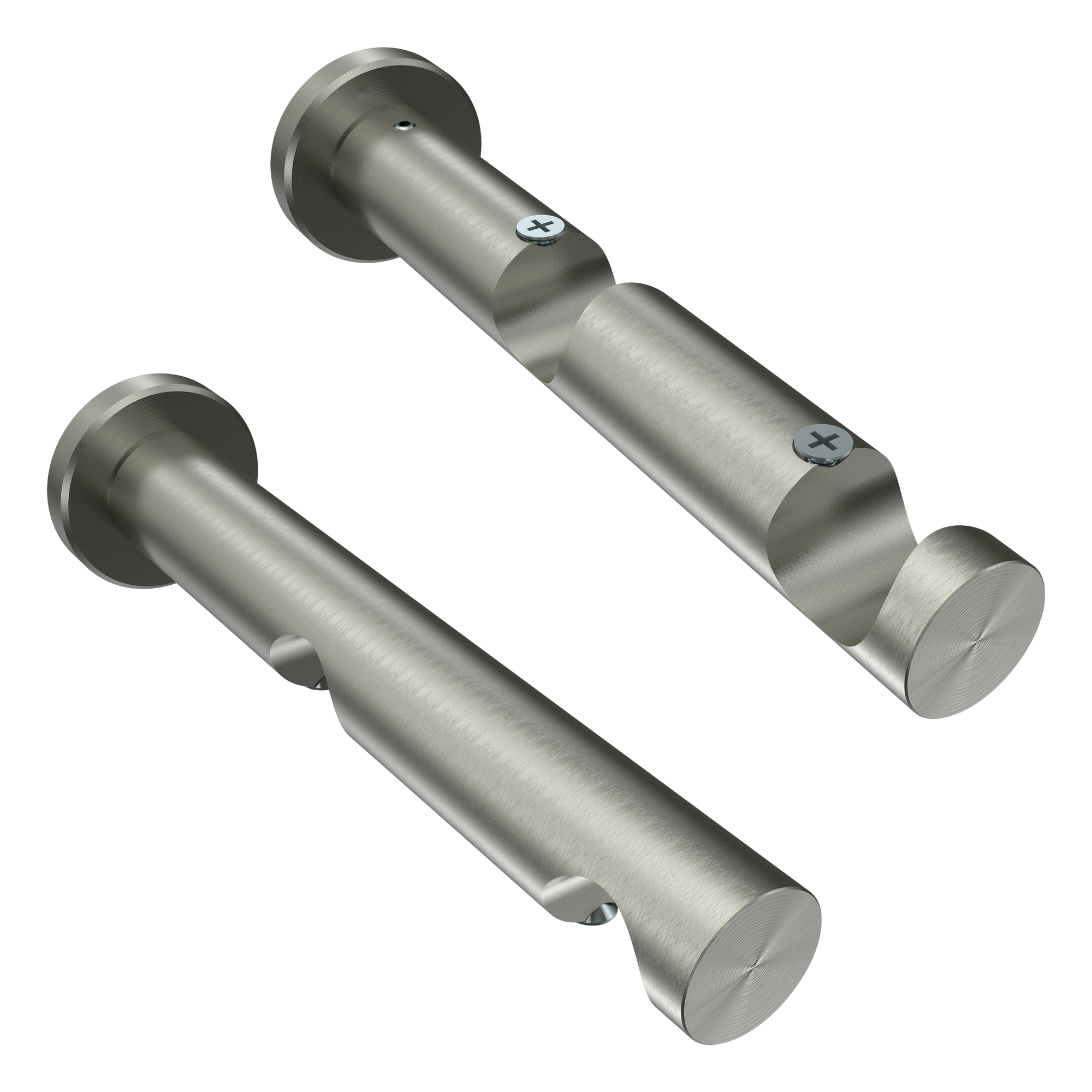 Gardinenstangen Edelstahl-Optik 20 mm Ø Platon Sitra, 2-läufig – Bild 5