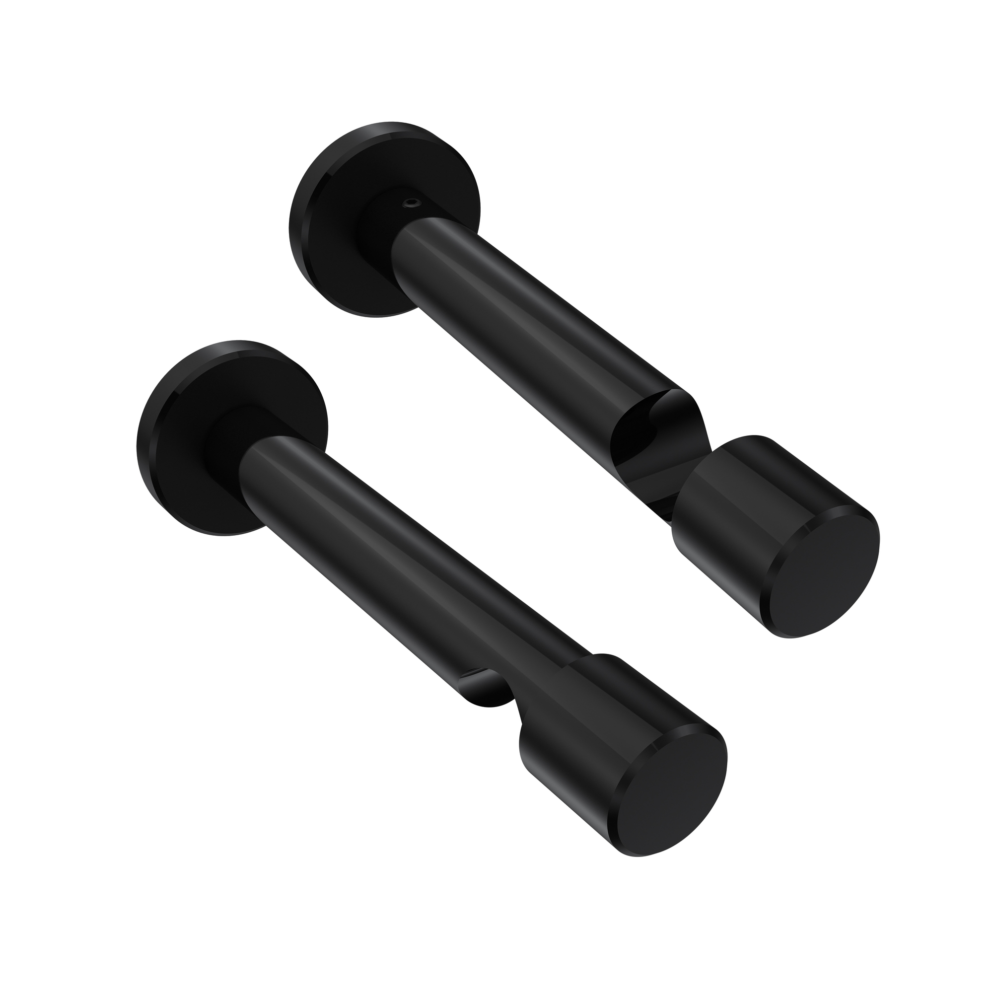 Innenlauf-Vorhangstange Edelstahl-Optik / Schwarz, Aluminium / Metall 20 mm Ø Prestige Savio – Bild 5