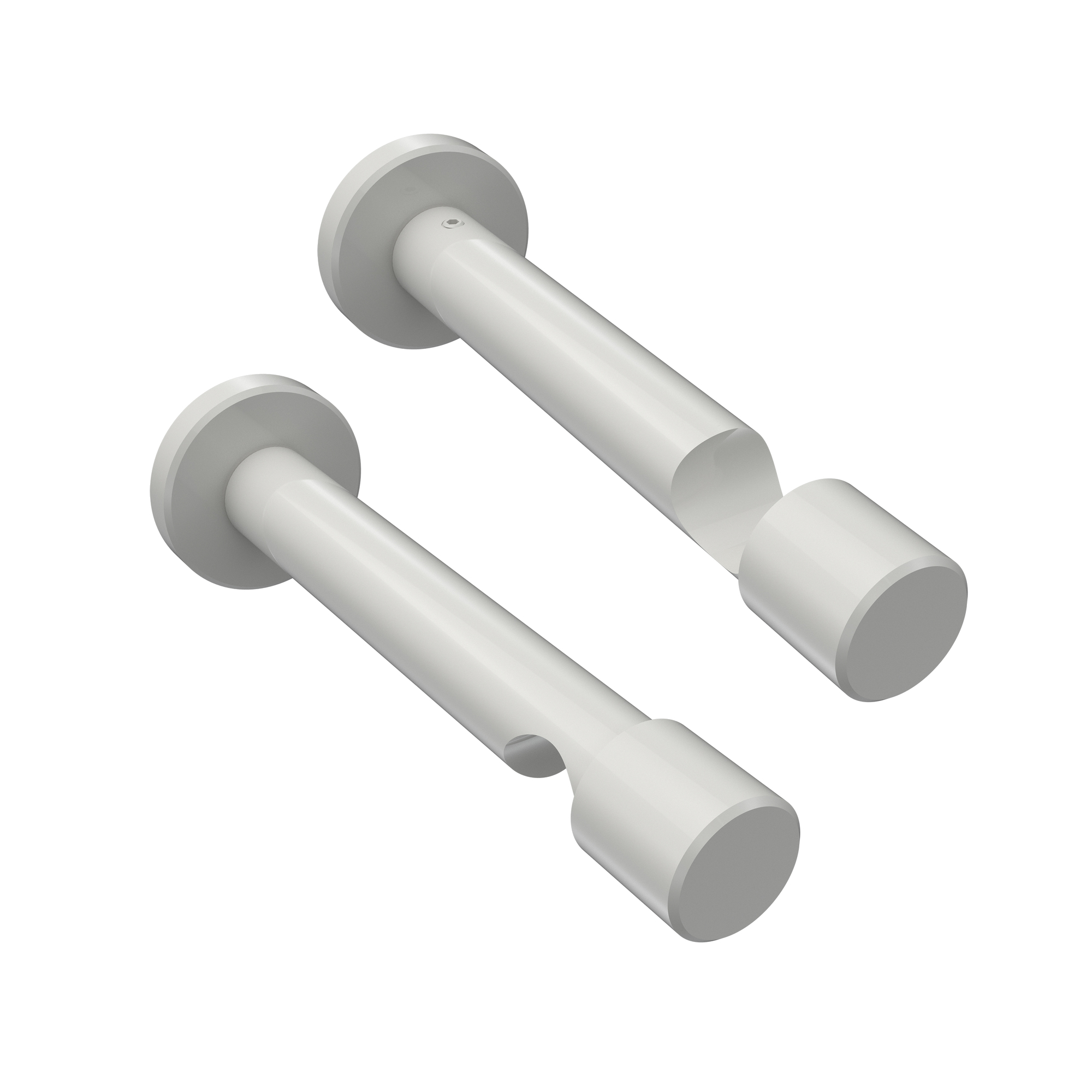 Innenlauf-Gardinenstangen Edelstahl-Optik / Weiß, Aluminium / Metall 20 mm Ø Prestige Elanto – Bild 5