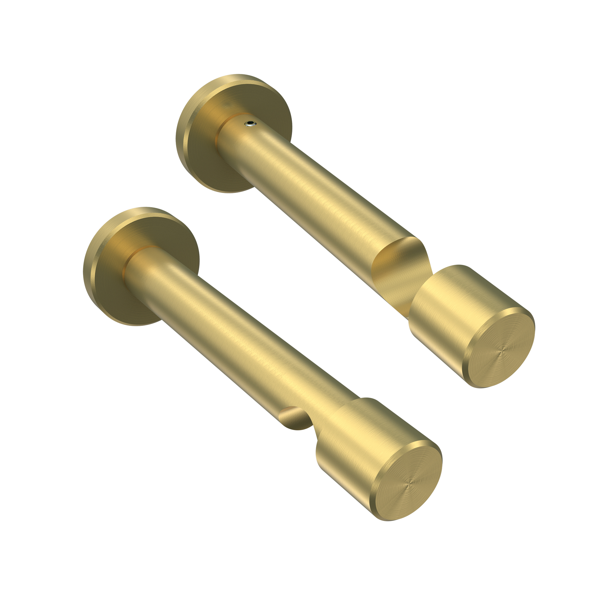 Innenlauf-Gardinenstange Silbergrau / Messing-Optik, Aluminium / Metall 20 mm Ø Prestige Elanto – Bild 5