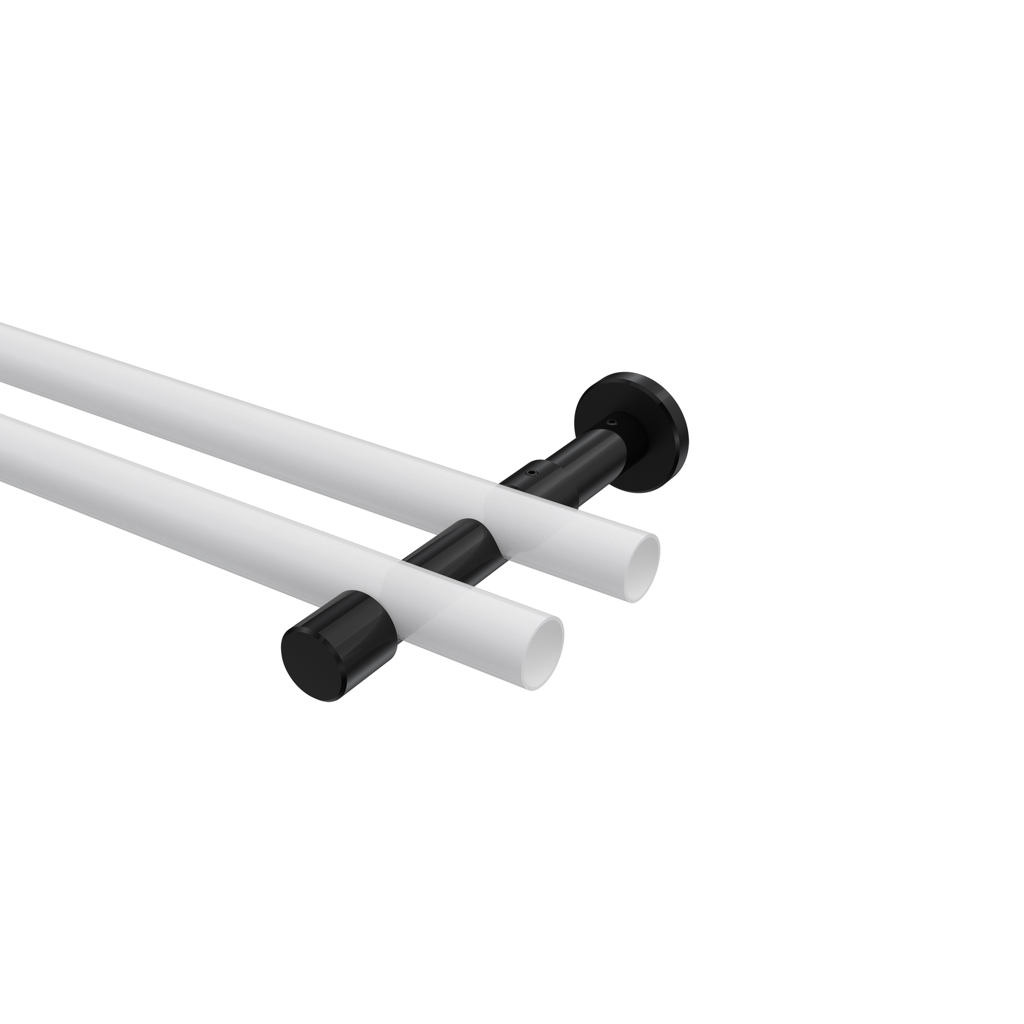 Träger / Halterung doppelläufig Schwarz 8 / 13 cm Prestige für 20 mm Ø Gardinenstangen – Bild 5