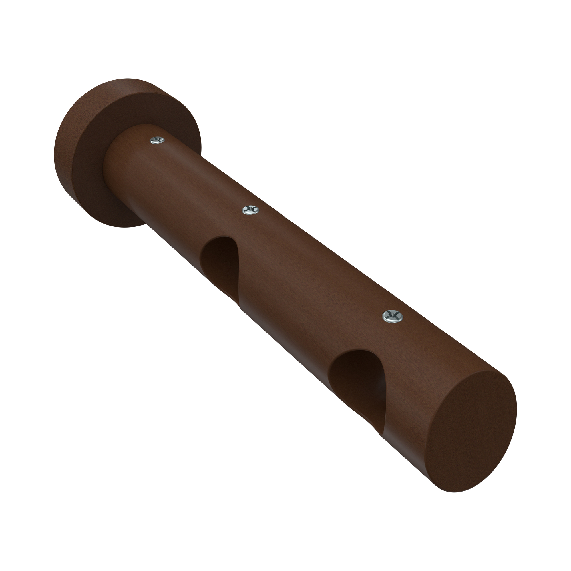 Gardinenstangen Silbergrau / Nussbaum 20 mm Ø zweiläufig Talena Etta Metall / Holz – Bild 5