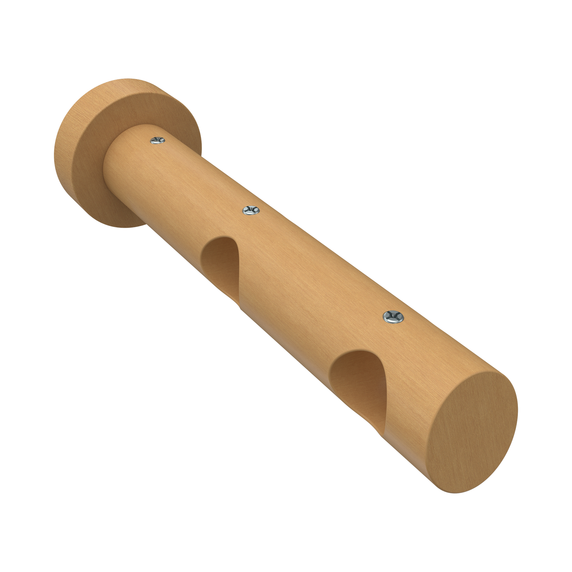 Gardinenstange Silbergrau / Buche 20 mm Ø zweiläufig Talena Etta Metall / Holz – Bild 5