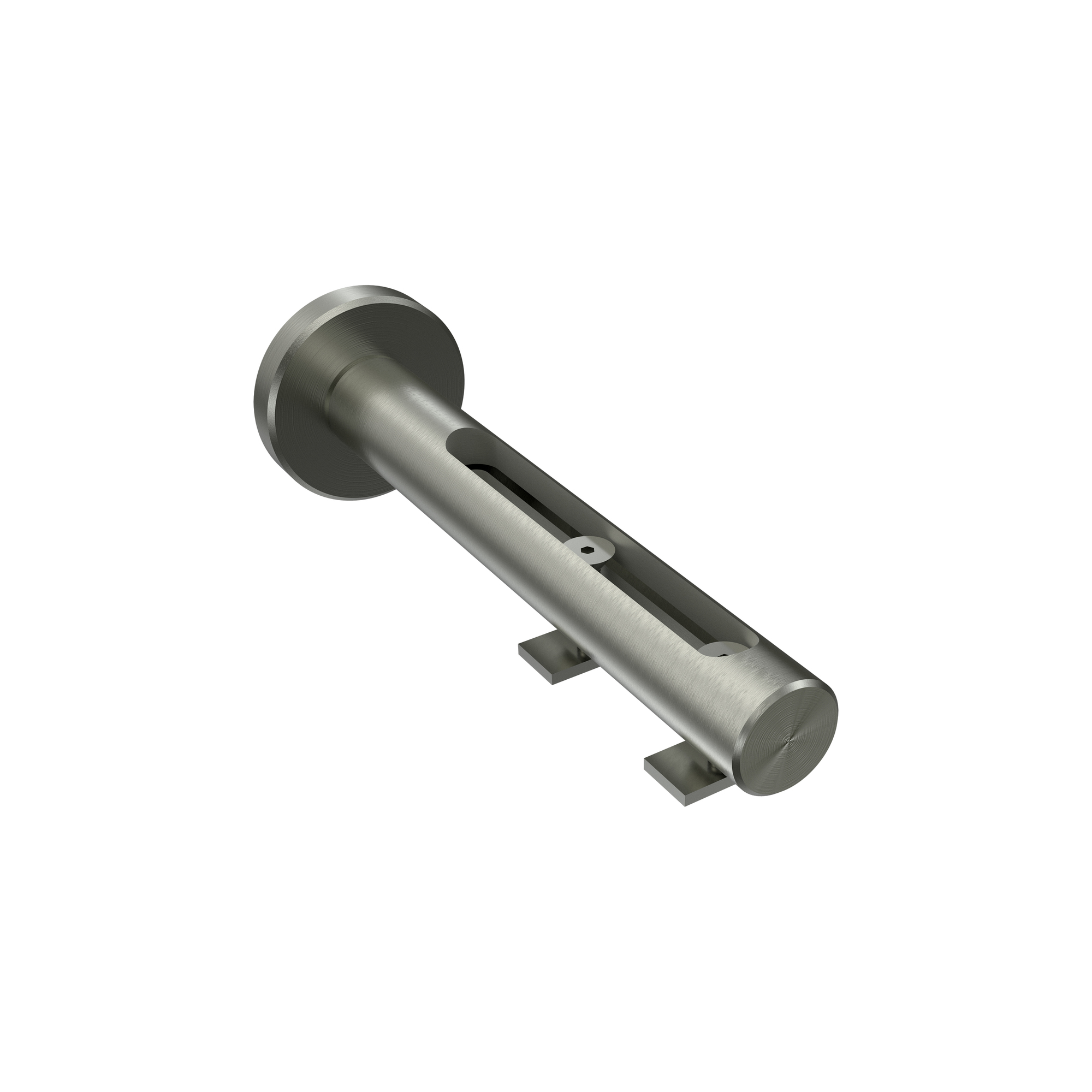 Innenlaufstange Chrom / Edelstahl-Optik, Aluminium / Metall 20 mm Ø Siteno Zoena, doppelläufig – Bild 5