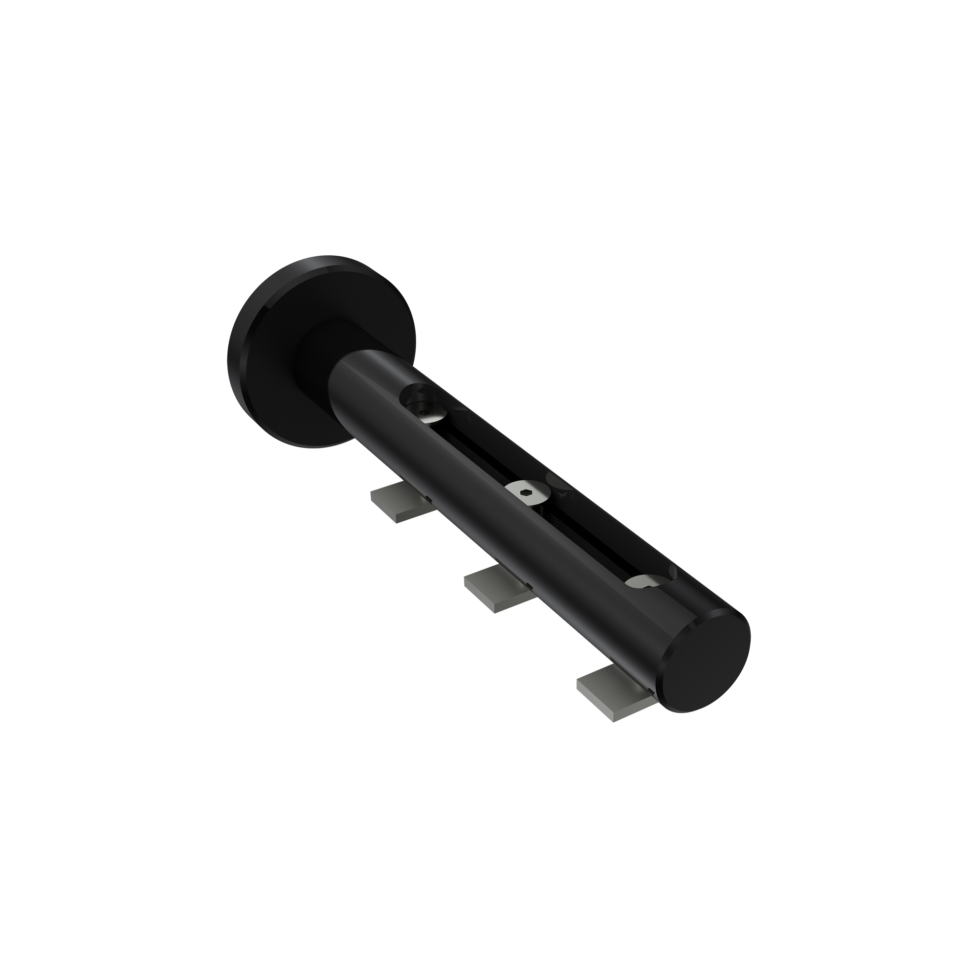 Innenlaufstange Chrom / Schwarz, Aluminium / Metall 20 mm Ø Siteno Savio, dreiläufig – Bild 5