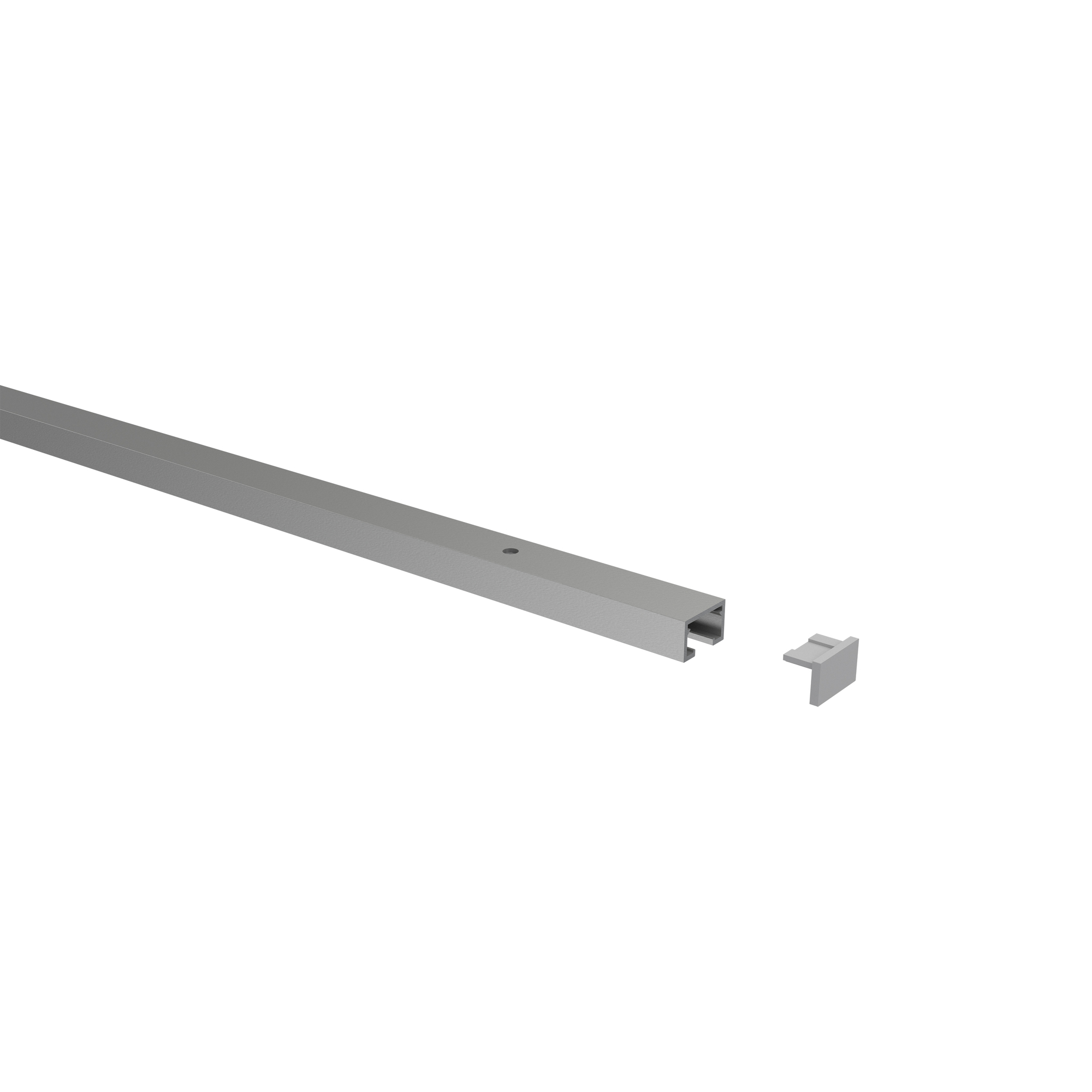 Alu Gardinenschienen / Vorhangschienen 1-läufig Silber Primax Alu Gardinenschienen / Vorhangschienen 1-läufig Silber Primax