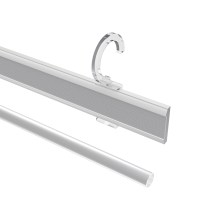 Paneelwagen für Gardinenstangen 16-20 mm Ø aus Aluminium Weiß Easyclip mit Klettband, kürzbar Paneelwagen für Gardinenstangen 16-20 mm Ø aus Aluminium Weiß Easyclip mit Klettband, kürzbar