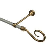 Gardinenstange Chrom matt / Messing Antik, Metall 16 mm Ø Primus Allegra Gardinenstange Chrom matt / Messing Antik, Metall 16 mm Ø Primus Allegra