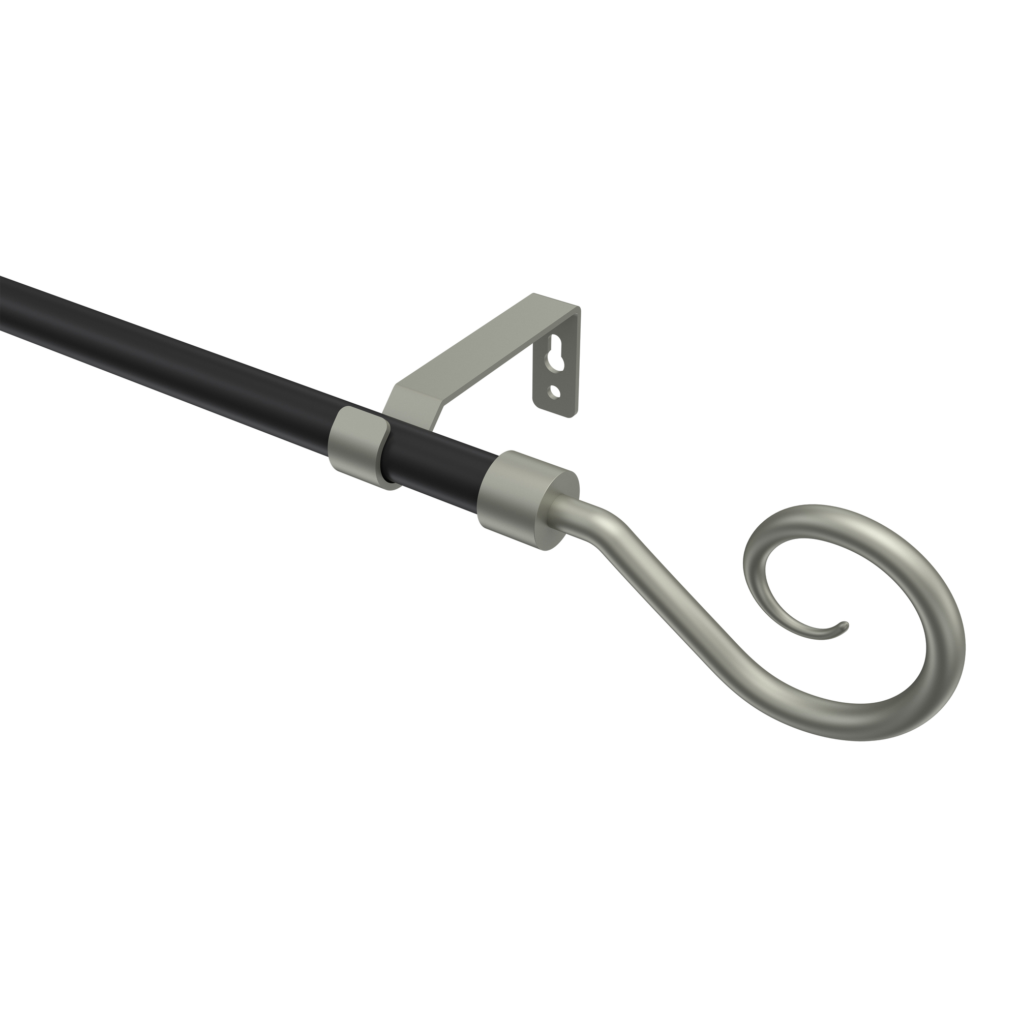 Gardinenstange Schwarz / Chrom matt, Metall 16 mm Ø Olymp Allegra Gardinenstange Schwarz / Chrom matt, Metall 16 mm Ø Olymp Allegra