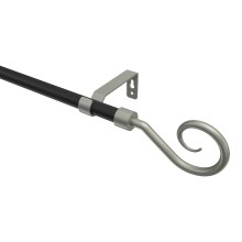 Gardinenstange Schwarz / Chrom matt, Metall 16 mm Ø Olymp Allegra Gardinenstange Schwarz / Chrom matt, Metall 16 mm Ø Olymp Allegra