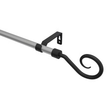 Vorhangstange Silbergrau / Schwarz, Metall 16 mm Ø Olymp Allegra Vorhangstange Silbergrau / Schwarz, Metall 16 mm Ø Olymp Allegra