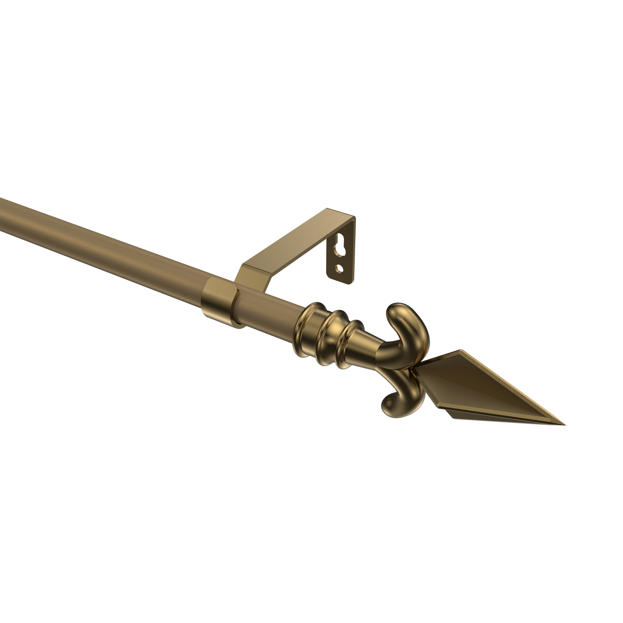 Vorhangstange Gold matt / Messing Antik, Metall 16 mm Ø Olymp Matteo Vorhangstange Gold matt / Messing Antik, Metall 16 mm Ø Olymp Matteo