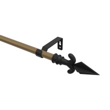 Vorhangstange Gold matt / Schwarz, Metall 16 mm Ø Olymp Matteo Vorhangstange Gold matt / Schwarz, Metall 16 mm Ø Olymp Matteo