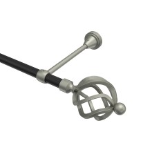 Gardinenstange Schwarz / Chrom matt, Metall 16 mm Ø Primus Paolo Gardinenstange Schwarz / Chrom matt, Metall 16 mm Ø Primus Paolo