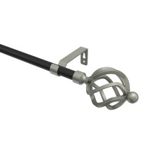 Vorhangstange Schwarz / Chrom matt, Metall 16 mm Ø Olymp Paolo Vorhangstange Schwarz / Chrom matt, Metall 16 mm Ø Olymp Paolo