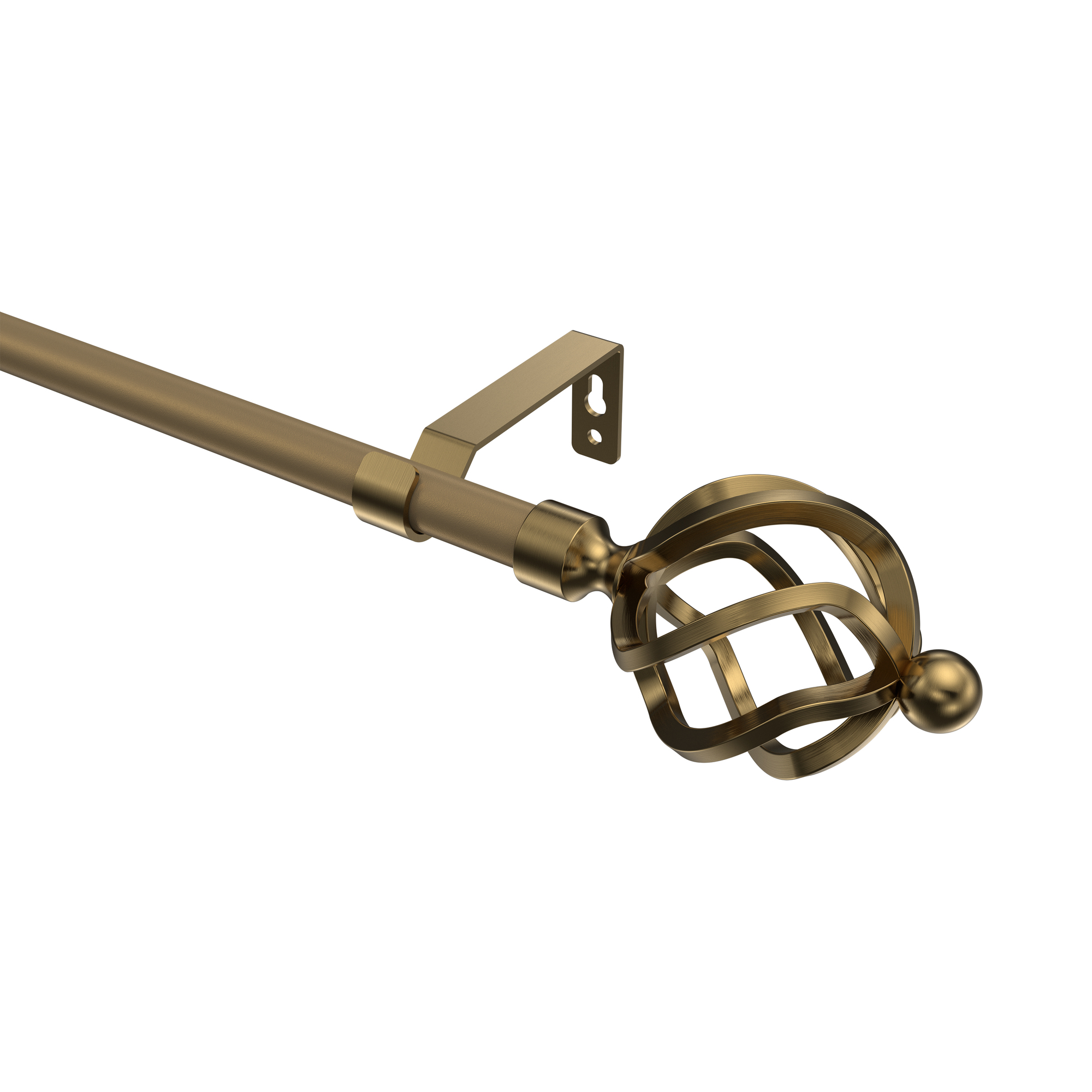 Gardinenstange Gold matt / Messing Antik, Metall 16 mm Ø Olymp Paolo Gardinenstange Gold matt / Messing Antik, Metall 16 mm Ø Olymp Paolo