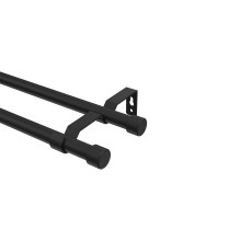 Vorhangstange Schwarz, Metall 16 mm Ø Olymp Lucan, 2-läufig Vorhangstange Schwarz, Metall 16 mm Ø Olymp Lucan, 2-läufig