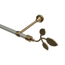 Gardinenstange Chrom matt / Messing Antik, Metall 16 mm Ø Primus Alessia Gardinenstange Chrom matt / Messing Antik, Metall 16 mm Ø Primus Alessia