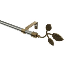 Gardinenstange Edelstahl-Optik / Messing Antik, Metall 16 mm Ø Olymp Alessia Gardinenstange Edelstahl-Optik / Messing Antik, Metall 16 mm Ø Olymp Alessia