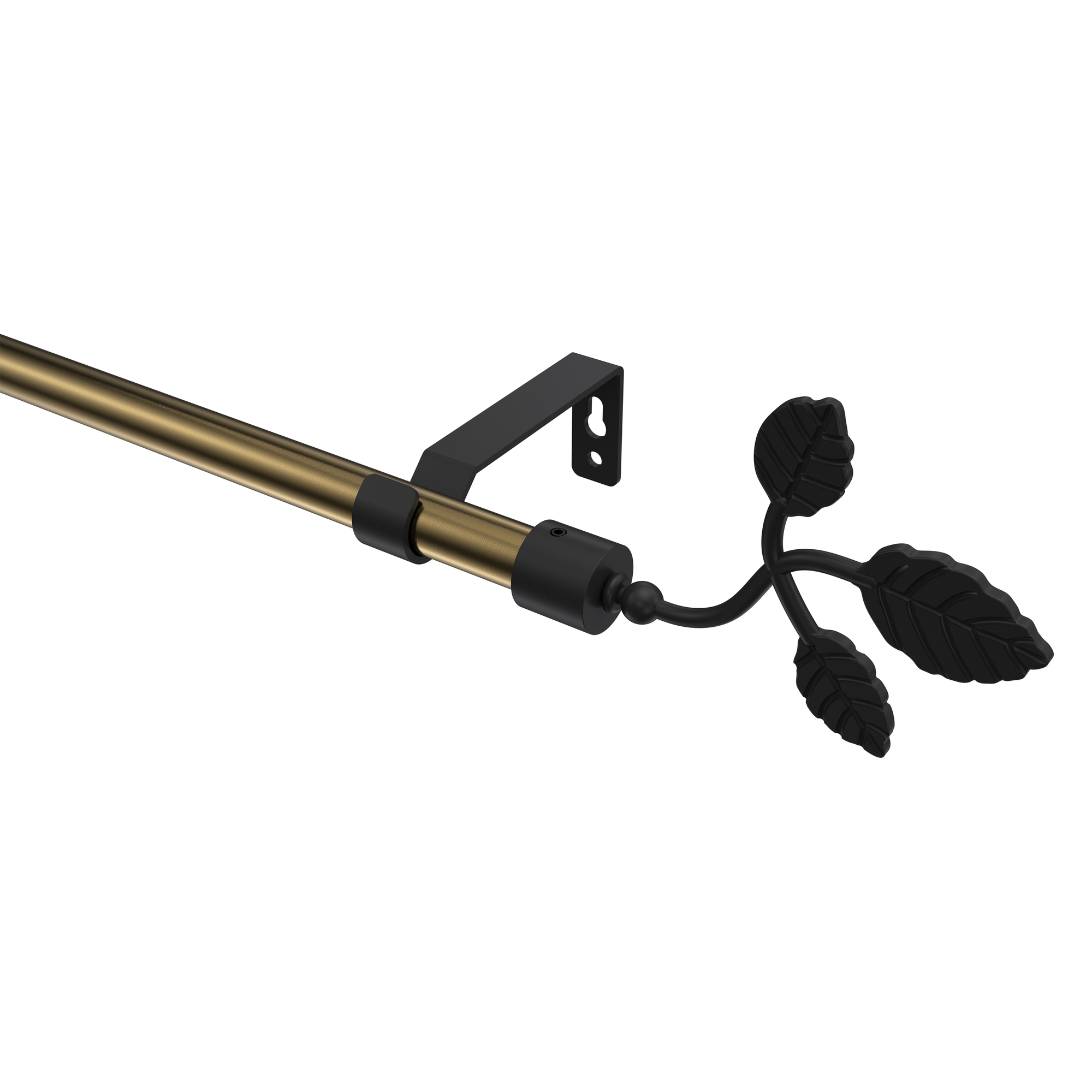 Gardinenstange Messing Antik / Schwarz, Metall 16 mm Ø Olymp Alessia Gardinenstange Messing Antik / Schwarz, Metall 16 mm Ø Olymp Alessia