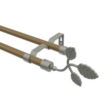 Gardinenstange Gold matt / Chrom matt, Metall 16 mm Ø Olymp Alessia, zweiläufig Gardinenstange Gold matt / Chrom matt, Metall 16 mm Ø Olymp Alessia, zweiläufig